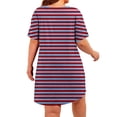thumbnail image 4 of UPPADA Robe T-Shirt Décontractée d'Été pour Femme Grande Taille Sans Manches Évasée avec Poches Col Ras du Cou Plissée Robe Débardeur Coupe Ample Boho Plage Robes d'Été Rouge, TG, 4 of 7