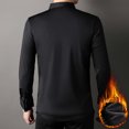 thumbnail image 4 of LNWUY Chemises à Manches Longues pour Hommes Séchage Rapide Chemise de Performance Printemps Automne Couleur Unie Rembourrée Chaude Confortable Chemises à Col Rabattable Noir m, 4 of 4
