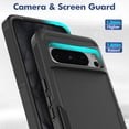 thumbnail image 2 of [PST] Google Pixel 9 Pro XL Hard Case, Dual Layers Heavy Duty Rubber Armor Bumper Hard Case Cover, 2 of 5