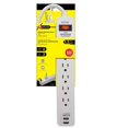 thumbnail image 1 of Elink EL458 - Parasurtenseur à 6 Prises avec 2 Ports USB 2,4 A, 300 Joules, Blanc, 1 of 3