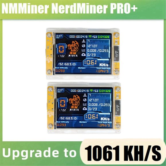 2PCS 1060KH/S NMMiner Upgraded Harshrate 2.8 Inch Smart Display Bitcoin Crypto Solo Lottery Miner
