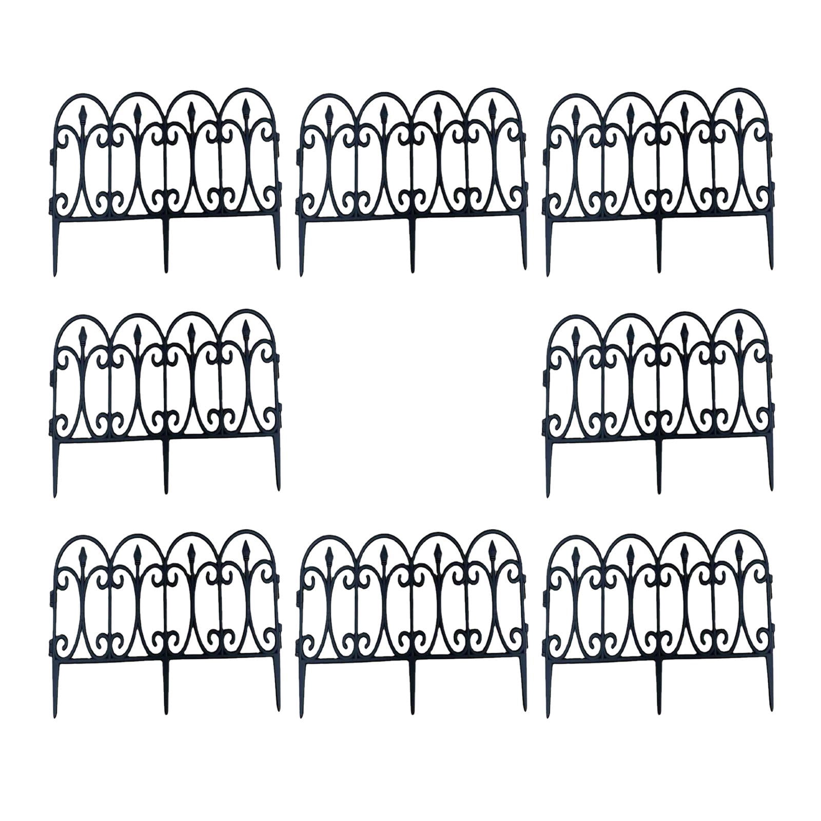 Garden Fence Ornament Landscape Edging Flower Edging Panels Animal Barrier Fence 8pcs
