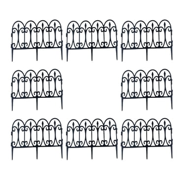 Garden Fence Fencing Panels Garden Border Fencing Ornament Edging Animal Barrier 8pcs