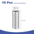 thumbnail image 2 of 16 Pcs Entretoise en Acier Inoxydable 304 1/4 Pouces OD x 1/8 Pouces ID x 5/8 Pouces Longueur (6x3x16mm) Vis Entretoise Bagues Fini Uni Sans Filetage Entretoise Ronde en Métal pour Vis M3 Boulons et Tiges, 2 of 2