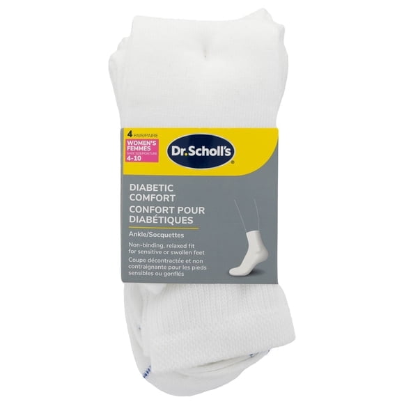 Dr. Scholl's Women's Diabetes And Circulatory Ankle Socks, 4 Pairs