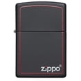 thumbnail image 1 of Zippo Noir mat avec bordure Zippo (218ZB), 1 of 3