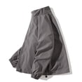 thumbnail image 4 of Dvkptbk Veste à Capuche pour Homme, Veste Coquille Rigide, Vêtements de Sport d'Extérieur, Trench à Col Roulé pour Homme, Veste Décontractée de Style Affaires pour Hommes d'Âge Moyen en Liquidation, 4 of 8