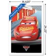 thumbnail image 2 of Disney Pixar Cars 3 - Lightning Wall Poster, 22.375" x 34" Framed, 2 of 4