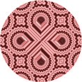 thumbnail image 1 of Ahgly Tapis d'Intérieur Lavable en Machine Carré Transitionnel Rose Pastel, 3 Pieds Carré, 1 of 7