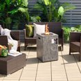 thumbnail image 2 of Costway 16" Square Outdoor Propane Fire Pit w/Lava Rocks Waterproof Cover 30,000 BTU, 2 of 10