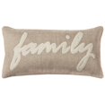 thumbnail image 1 of HomeRoots 403196 Tan & Naturel Famille Feutre Applique Toile de Jute Jeter Oreiller, 1 of 1