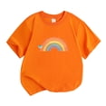 thumbnail image 3 of Wolfast T-Shirt Orange pour Filles T-Shirt Orange pour Enfants Unisexe Col Rond Coton Manches Courtes T-Shirt en Coton Haut T-Shirt Orange pour Garçons, 3 of 8