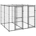 thumbnail image 1 of vidaXL Chenil Extérieur pour Chien en Acier avec Toit 4,84 M2, 1 of 4