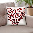 thumbnail image 1 of RKSTN Throw Pillows Valentine's Day Linen Pillowcase Heart Valentines Day Throw Pillows Decorative Cushion Cases Valentine Decorations 18x18 Inch Soft Throw Pillows for Couch Living Room Outdoor,, 1 of 2