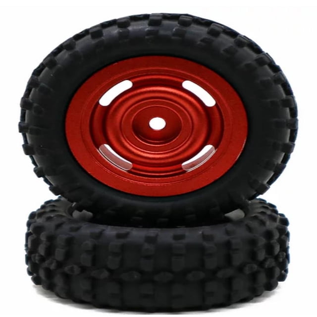 ZheElen Plastic Wear-resistant Wheel Rims Tyre For 1/24 SCX24 RC Car Part RC Car Accessories Replacement Parts RC Upgrade Part Red
