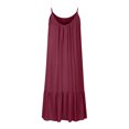 thumbnail image 4 of Robe Maxi pour Femmes Décontractée d'Été Sans Manches à Bretelles Spaghetti, Robe Soleil à Volants à Étages Fluide de Plage Boho Longue, 4 of 6