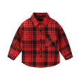 thumbnail image 4 of Tranfacy Chemises à Carreaux à Boutons pour Enfants à Manches Longues Col Rabattu Manteau d'Automne et Couche de Base, 4 of 4