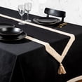 thumbnail image 2 of Thyme & Table Table Runner, Black & Gold, 2 of 5