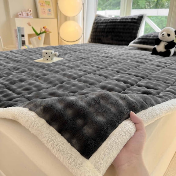 Double Bed Mattress,Milk Flannel Mattress Upholstery Facecloth Futon Bed Mattress Warm Non Slip Mattresses