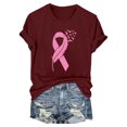 thumbnail image 4 of Blouses pour Femmes, Mode Féminine Imprimé Manches Courtes Blouse Drôle Col Rond T-Shirt Tops, 4 of 4