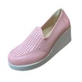 thumbnail image 2 of SMihono Sandales Femmes Été Grande Taille Mode Femmes Plateforme Décontracté Talon Compensé Plat Grande Taille Ajouré Chaussures Simples Pantoufle en Liquidation, 2 of 5