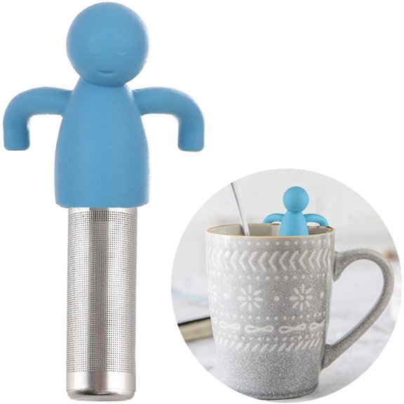 Infuseur à Thé Mignon Passoire à Thé pour Thé en Vrac Maille Fine Infuseur de Boules de Thé en Acier Inoxydable et Diffuseur avec Couvercle en SIlicone pour Tasse à Thé et Mug