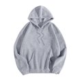 thumbnail image 4 of Rbaofujie Chandails à Capuche pour Femmes Femme Mode Imprimé Col Rond Manches Longues T-Shirt à Capuche Hauts Blouse Cardigan Gris Chandails pour Femmes, 4 of 4