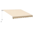 thumbnail image 1 of Outsunny Auvent Rétractable Manuel 10 Pieds x 8 Pieds avec Manivelle, Beige, 1 of 10