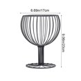 thumbnail image 3 of karymi Wrought Iron Exquisite Fruit Bowl Tall-Legged Snack Display Tray Coffee Capsule Storage Box Decorative Display Ornament Gift Ideas, 3 of 6