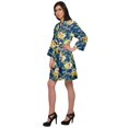 thumbnail image 3 of Moomaya Printed Crossover Robes Bridesmaid Getting Ready Bathrobes For Women, 3 of 5