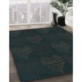 thumbnail image 3 of Ahgly Company Tapis d'Intérieur Lavable en Machine Carré Noir Nuit Transitionnel, 7 Pieds Carré, 3 of 7