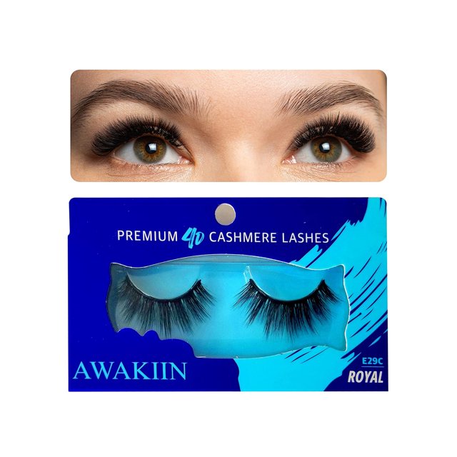 4D Premium Cashmere Natural False Lashes Fake Natural Eyelashes - Royal