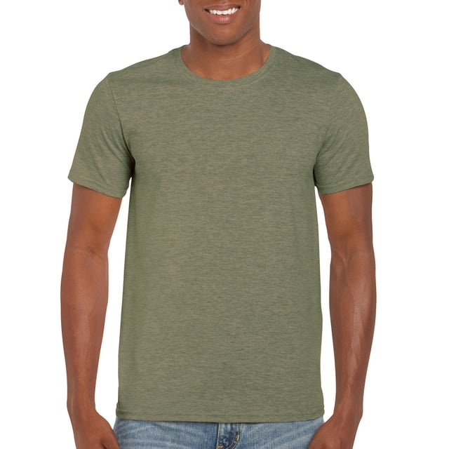 Gildan Mens Softstyle T-Shirt, M, Heather Military Green