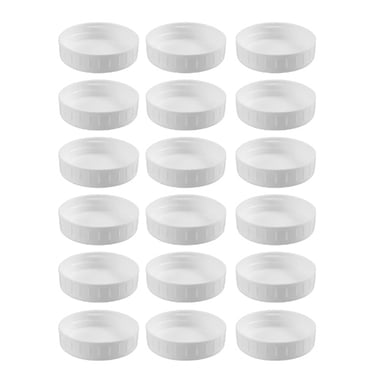 Under 10 Tableware 18 Pack Wide Mouth Mason Jar Lids Canning Jar Plastic Storage Lids Leak Proof and Scratch Surface