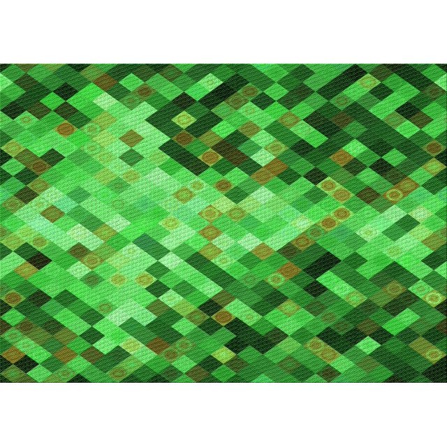 Ahgly Company Tapis d'Aire Rectangulaire Transitionnel Vert pour Intérieur, Lavable à la Machine, 7 Pieds x 9 Pieds