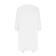 thumbnail image 4 of Mrat Sheer Cardigan for Womens 3/4 Sleeve Tops with Pocket Solid Irregular Flowy Jacket S-86 White XL, 4 of 5