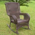 thumbnail image 2 of International Caravan San Tropez Resin Wicker Patio Rocker-Mocha, 2 of 3