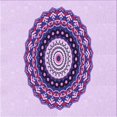 thumbnail image 1 of Ahgly Company Machine Washable Indoor Square Transitional Purple Flower Purple Area Rugs, 5' Square, 1 of 7