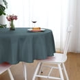 thumbnail image 4 of Vaidha 80 Inch Round Tablecloth for Dining Tables | Wrinkle-Resistant Polyester Fabric | 9 Color Options | Black Gray White Red Purple Navy Green Army Green, 4 of 6