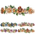 thumbnail image 2 of Barrette pour Femmes en Strass, Décor de Fleurs, Papillon, Barrette Française, 2 of 10