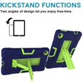 thumbnail image 4 of Mignova for Lenovo Tab M8 8.0 Inch Case,Hybrid Three Layer Full-Body Shockproof Armor Defender Full-Body Rugged Protective Case Cover with Stand for Lenovo Tab M8/M8 Smart Tab 8.0 Tablet (Navy/Green), 4 of 7
