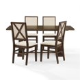 thumbnail image 1 of Pemberly Row Contemporary 5-Piece Dining Table Set in Dark Oak/Creme, 1 of 9