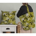 thumbnail image 5 of Soimoi Tissu Georgette Poly Jaune Motif Artistique de Feuilles Tissu au Mètre 42 Pouces de Large, 5 of 5