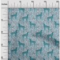 thumbnail image 2 of oneOone Velvet Turquoise Blue Fabric Animal Sewing Craft Projects Fabric Prints By Yard 58 Inch Wide, 2 of 4