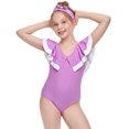 thumbnail image 3 of HAWEE Girls One Pieces Swimsuit Cute Swimwear Bathing Suits Ruffle Swimsuit Floral Swimwear, 3 of 4
