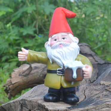 Décor de Statue de Nain de Jardin, Sculpture Dwarf en Résine de Bière Décoration de Jardin Sculpture Dwarf en Résine de Bière Fonctionnalité Intelligente