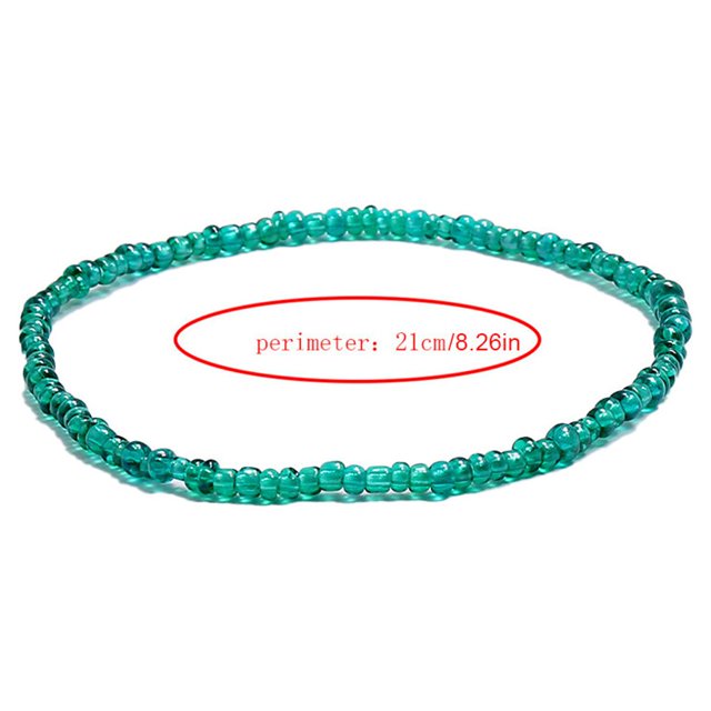 Bracelet de Cheville en Perles de Riz Unique, Chevilles Confortables, Chaînes de Chevilles Résistantes à la Couleur, Exquis, Fait à la Main, Polyvalent, Chic, Chevilles pour Filles, Décor de Pieds 17