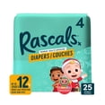 thumbnail image 1 of Couches Rascals Premium, Imprimé des Fêtes CoComelon, Taille 4, 25 unités, 1 of 9