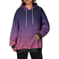thumbnail image 2 of Besolor Oversized Sweatshirt for Women Fall Plus Size Long Sleeve Gradient Color Hoodies Baggy Clothes for Ladies, 2 of 7