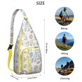 thumbnail image 4 of Cute Mythical Horse Sling Backpack - Unicorn Rainbow Print Shoulder Bag (Easy Access Pockets, Comfortable & Waterproof), 4 of 4